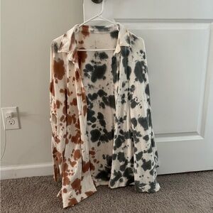 Gray and Brown soft Shacket